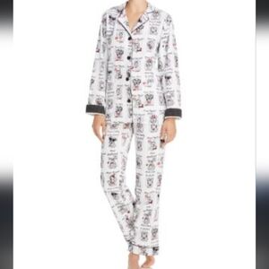 PJ Salvage Yearbook Dog Flannel PJ Set Women's Small
